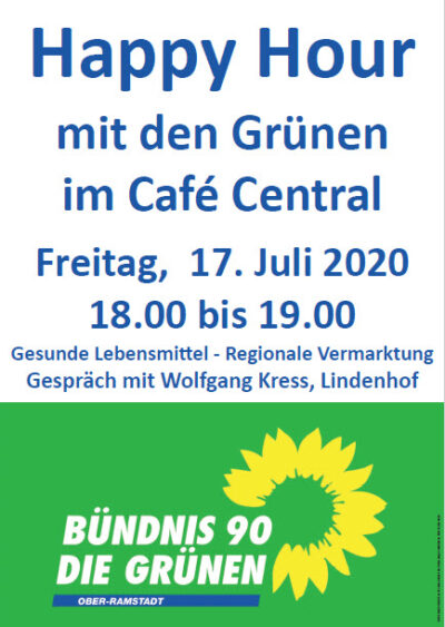 Happy Hour mit den Grünen in Ober-Ramstadt @ Café Central