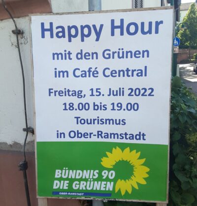 Happy Hour der Grünen zu Tourismus in Ober-Ramstadt @ Café Central